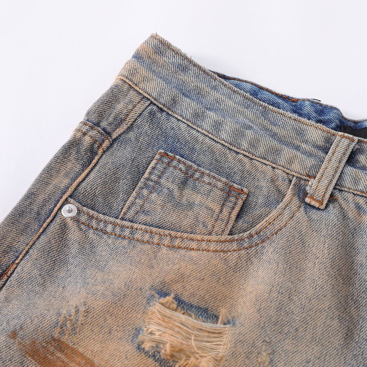 Vintage Ripped Jeans Washed voor Heren & Jongens