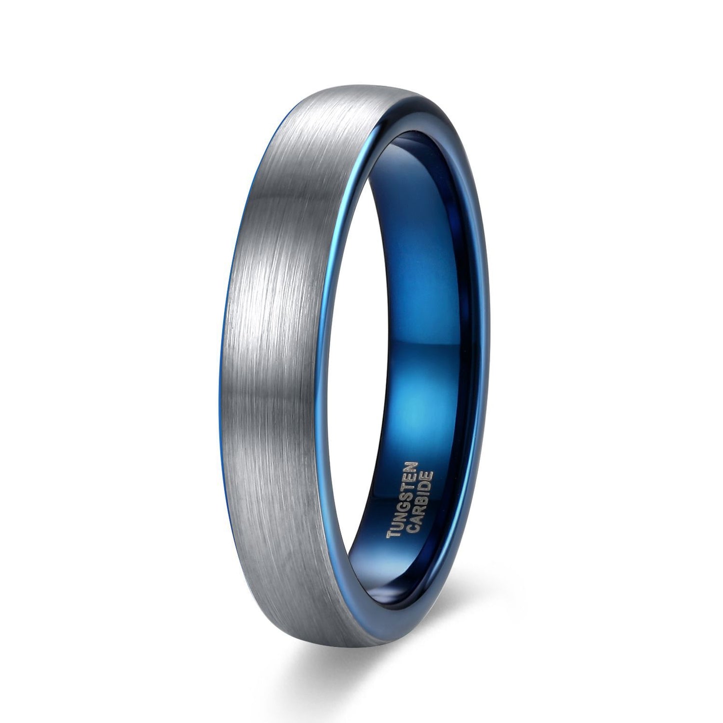Trendy Moderne Tweekleurige Minimalistisch Metalen Wolfraamcarbide Ring met van 4 mm tot 8 mm voor Unisex