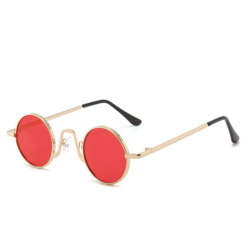 Retro Hip Hop Zonnebril Klein Frame Rond