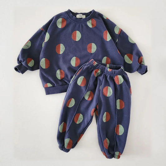 Joggingpak 2-delige set Sweatshirt met Ballonnenprint & Broek met Ballonnenprint voor Baby's/ Peuters