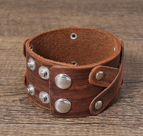 Vintage Eenvoudige Oude Meerlaagse Armband van Leer voor Unisex