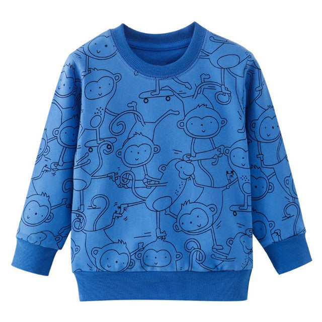 Reliëf Sweatshirts met Cartoonprint voor Kinderen