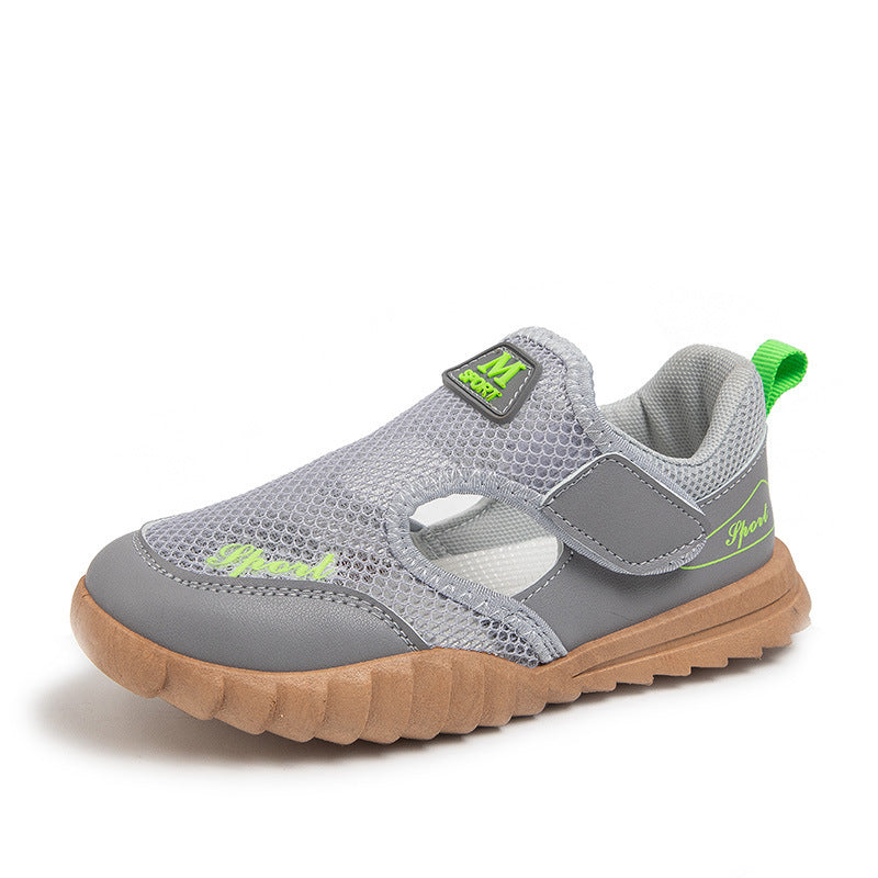 Casual Effen Kleur Ademend Sportschoenen van Mesh met Klittenband voor Kinderen