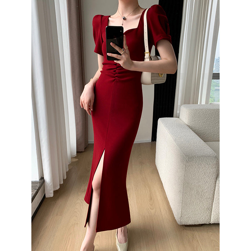 Vintage Hepburn-stijl Toast-verlovingsjurk