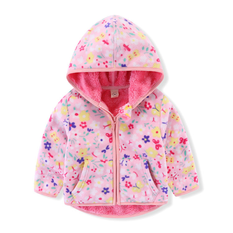 Polar Fleece Dikke Sweatvest met Stoere Print voor Peuters/Kinderen