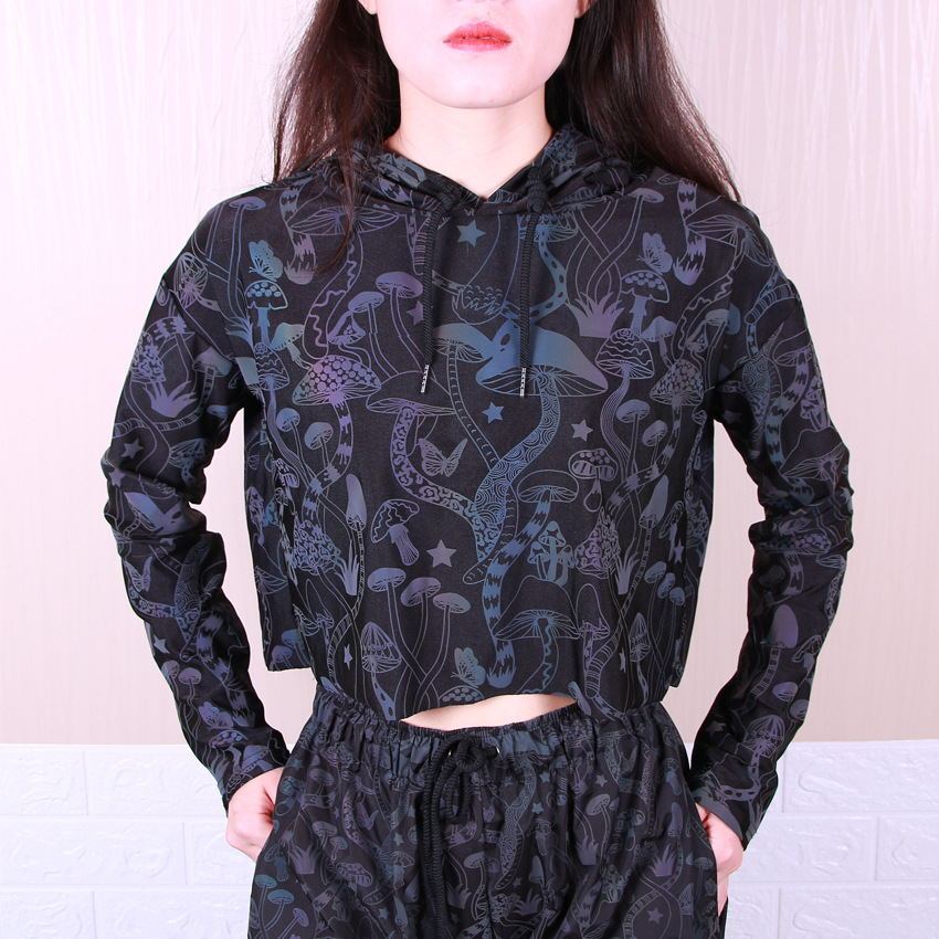 Nieuwe Mushroom Reflecterende Hoodies Dames