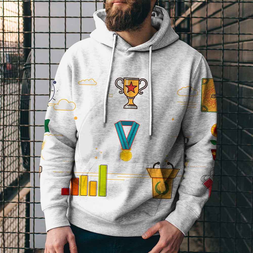 De nieuwe hoodie met geometrische digitale print