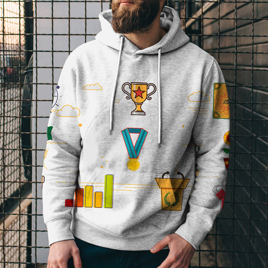 De nieuwe hoodie met geometrische digitale print