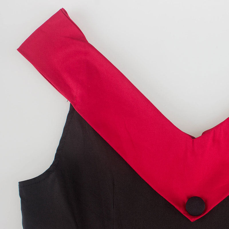 Hepburn Style Retro Taillejurk met Bedrukte Stippen en V-hals voor Dames & Plus-size