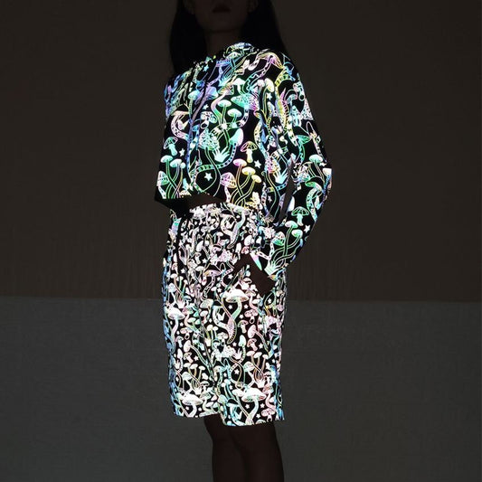 Nieuwe Mushroom Reflecterende Hoodies Dames