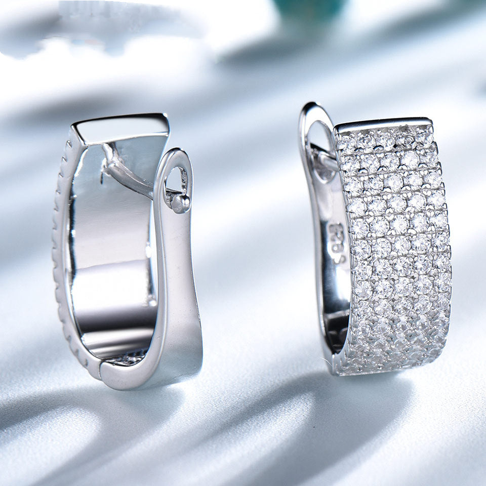 S925 Sterling Zilveren Hoogwaardige Europese Temperament Retro Oorbellen voor Dames