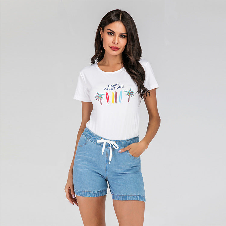 Ripped Lantern Jeans / Short met Trekkoord voor Dames / Plus Size & Meisjes