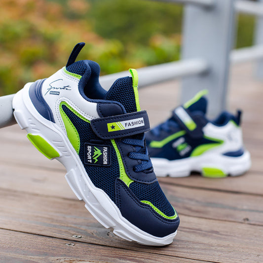 Trendy  Casual Ademende Lichtgewicht Mesh Sneakers met Klittenband voor Teenager