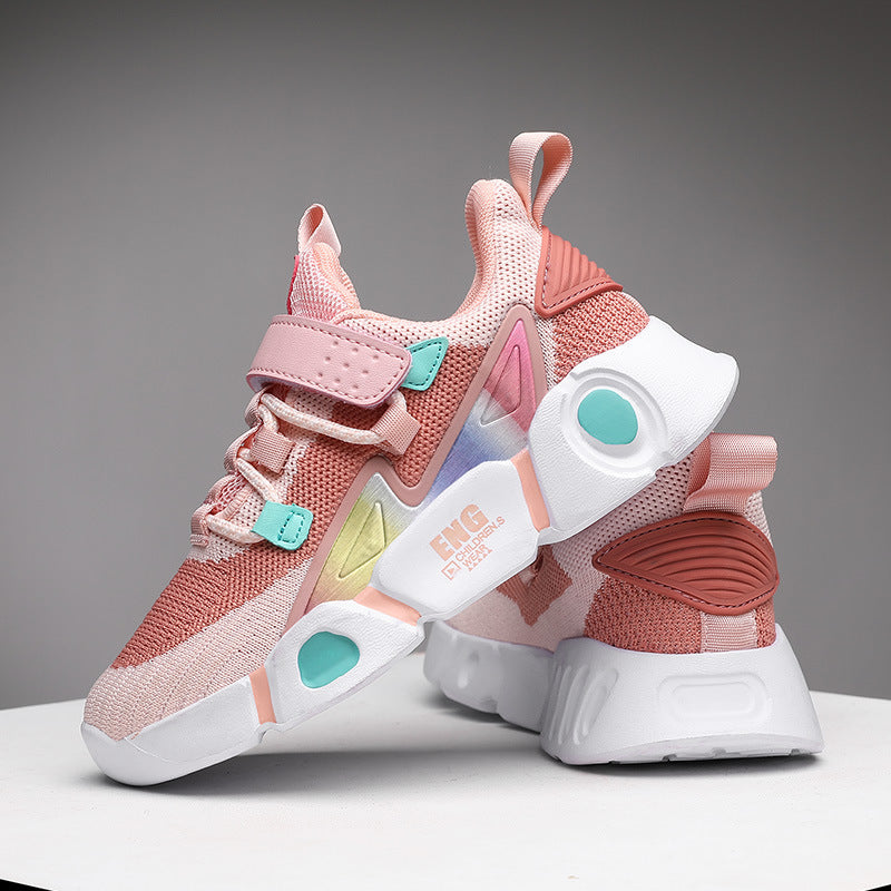 Casual Sportschoenen voor Kinderen van Mesh en PU-Leer