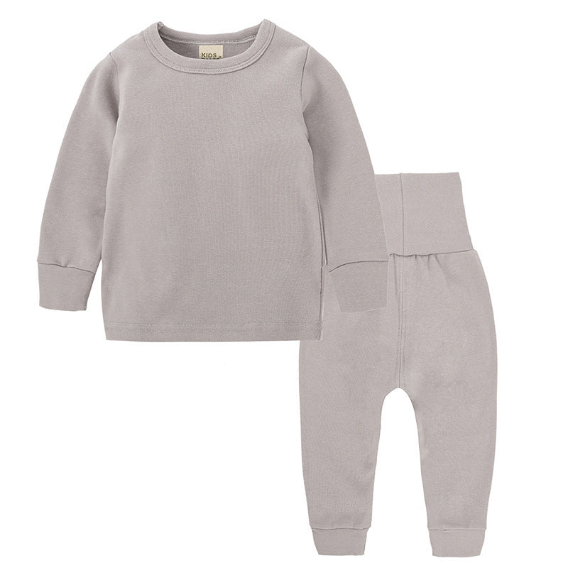 Winterse Warme Basic Kinderpyjama Tweedelig-Set