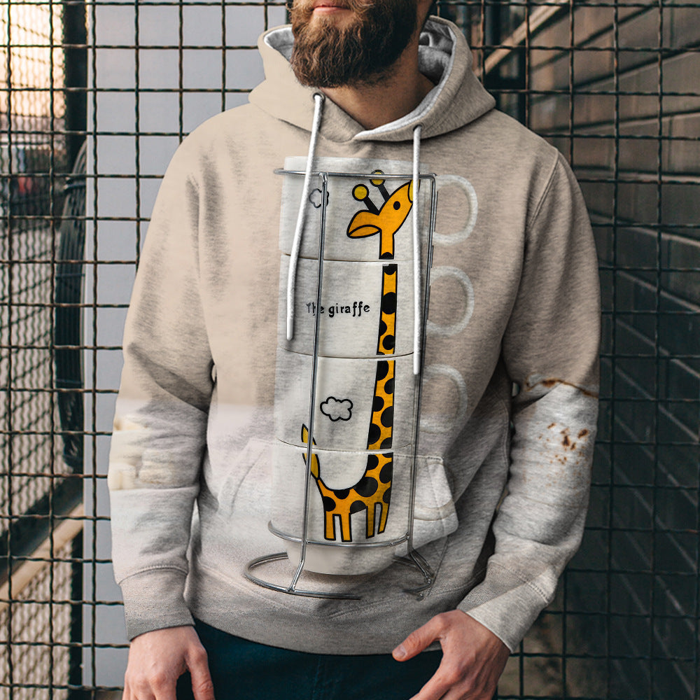 De nieuwe hoodie met geometrische digitale print
