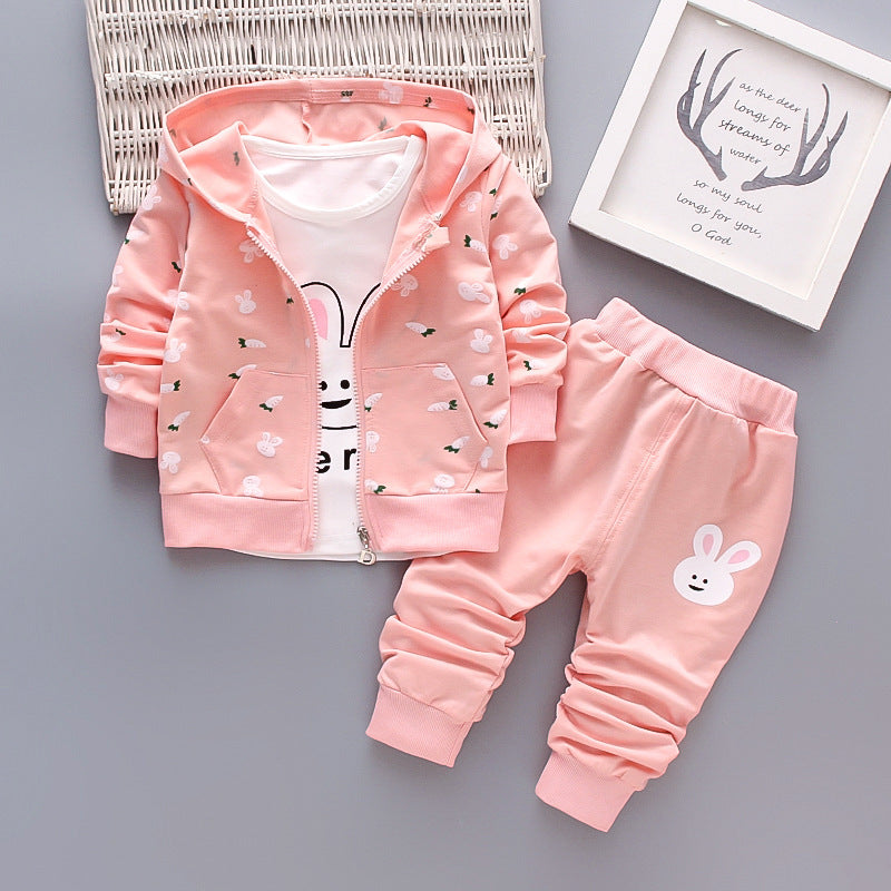 Casual 2-delige Outfit Sweatvest met Capuchon en Print & Joggingbroek met Print voor Peuters/ Kinderen