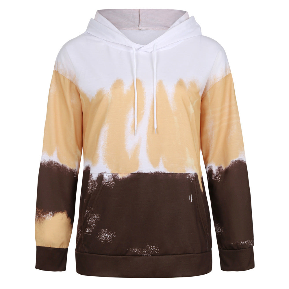 Hoodie met tie-dye print
