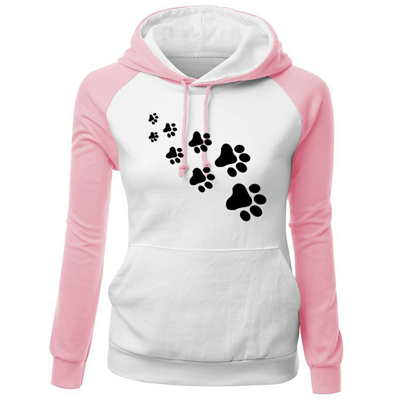 Hoodie met kattenpootprint