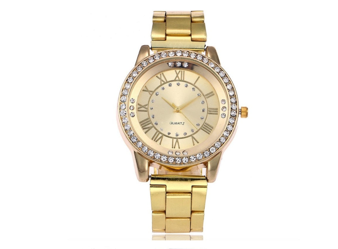 Vansvar Merk Elegante Roestvrij Staal Horloge met Strass-steentjes voor Dames
