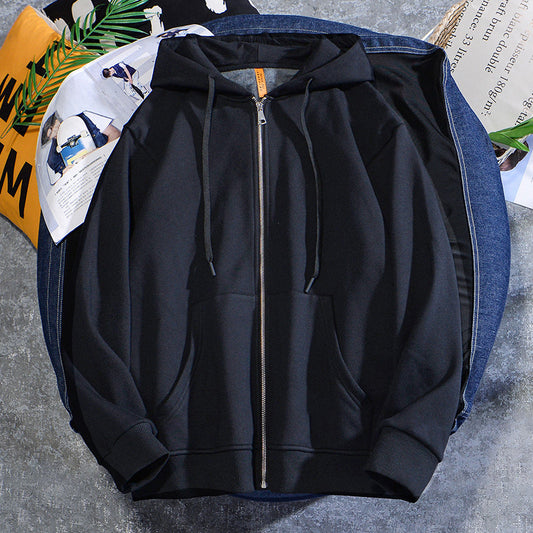 Trendy Effen Kasjmier Vestjas met Capuchon en Rits voor Heren