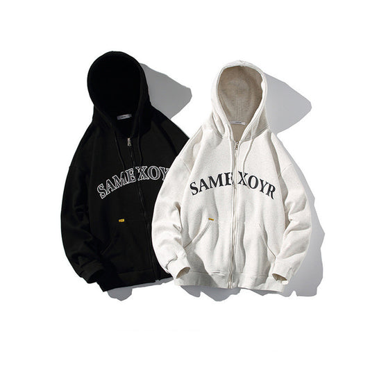 Capuchonvest met print