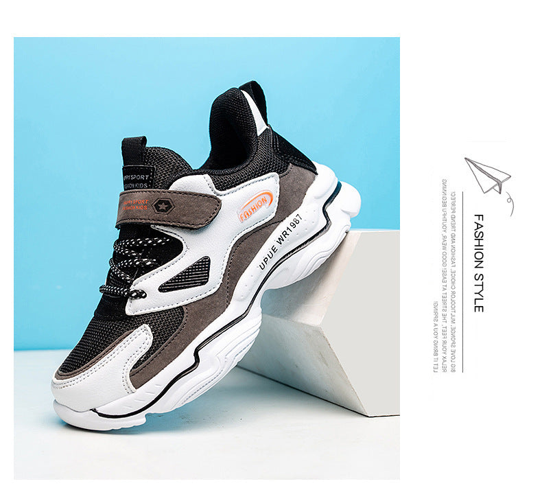 Trendy Casual Lichtgewicht Ademend Antislip Sport Sneakers met Klittenband voor Teenager