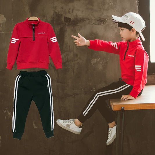 Tweedelige Set Sportkleding Sweatshirt met Rits & Broek voor Kinderen/ Tieners