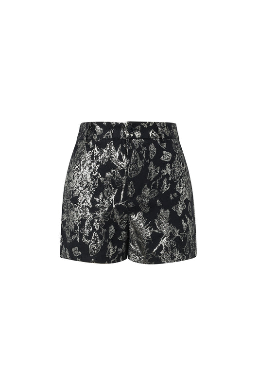 Geweven Polyestervezel Vrouwen Shorts Elegante Bloemenprint