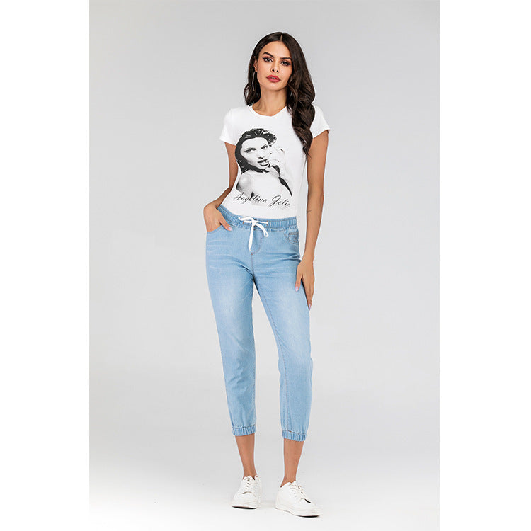 Ripped Lantern Jeans / Short met Trekkoord voor Dames / Plus Size & Meisjes