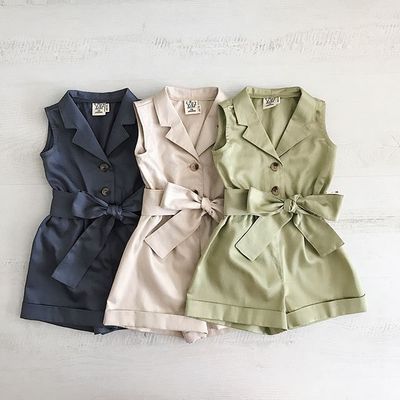 Casual Mouwloze Jumpsuit Voor Meisjes