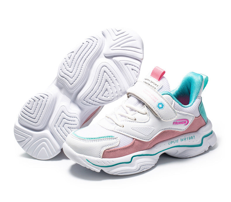 Trendy Casual Lichtgewicht Ademend Antislip Sport Sneakers met Klittenband voor Teenager