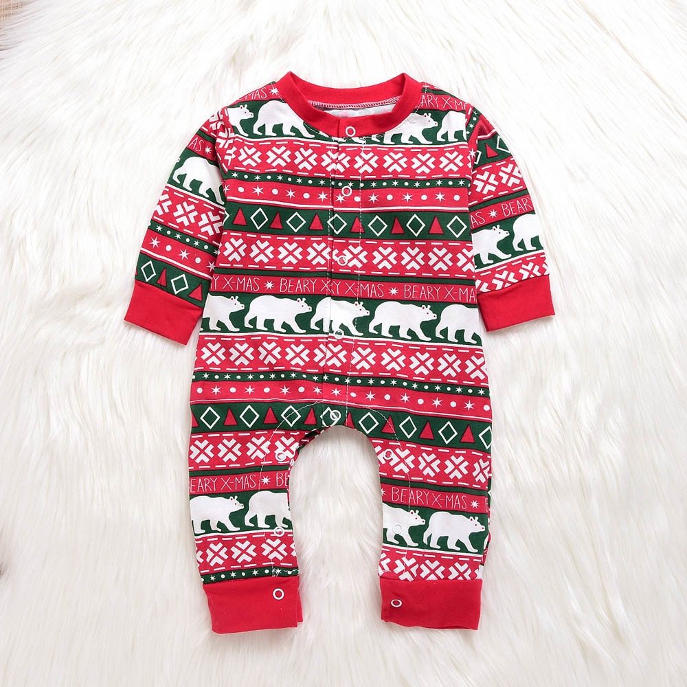 Kerst-Outfit Casual Geruite Jumpsuit met Letterprint voor Baby's