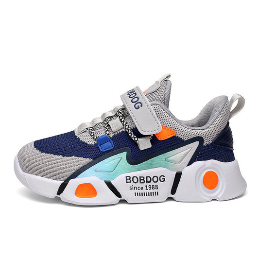 Casual Ademend Lichte Dubbele Mesh Sport-Sneakers met Klittenband voor Teenager