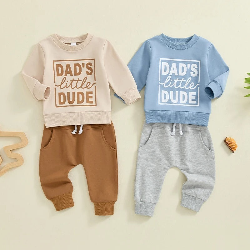 Casual Sweatshirt met Tekst & Broek in Europese en Amerikaanse Stijl voor Baby's/Peuters