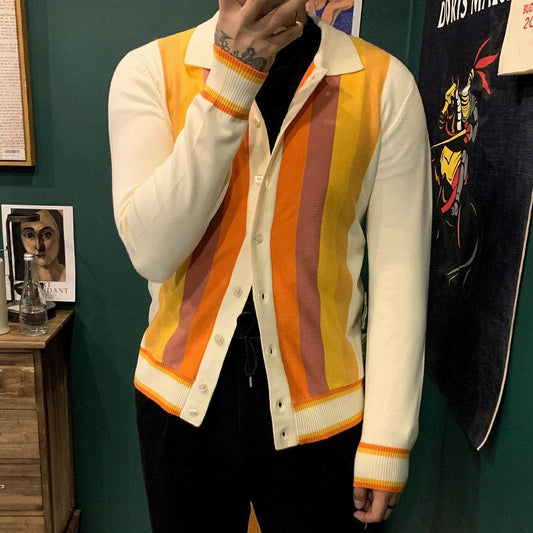 Fashion Gestreepte Colorblock Vest voor Heren & Jongens