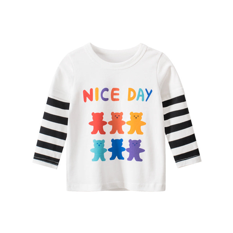 Longsleeve T-shirt voor Kinderen met Beren Print