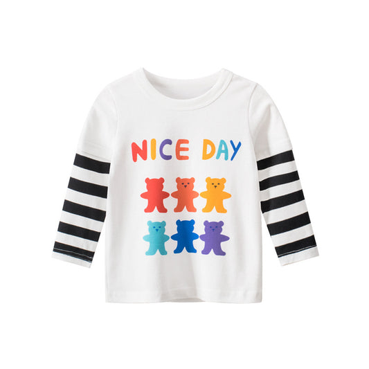 Longsleeve T-shirt voor Kinderen met Beren Print