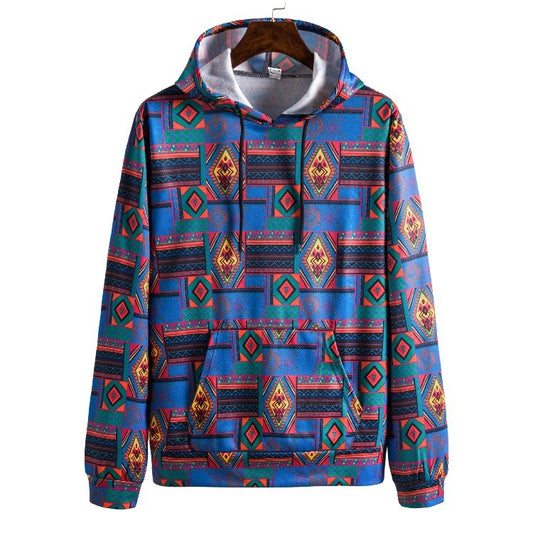 Digitaal bedrukte Retro Etnische Heren Hoodie