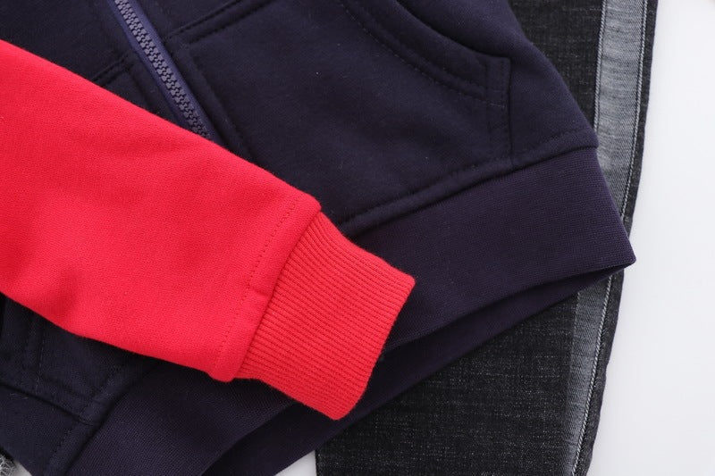 Hoodie-Cardigan met Regenboog Print en Rits voor Kinderen / Tieners