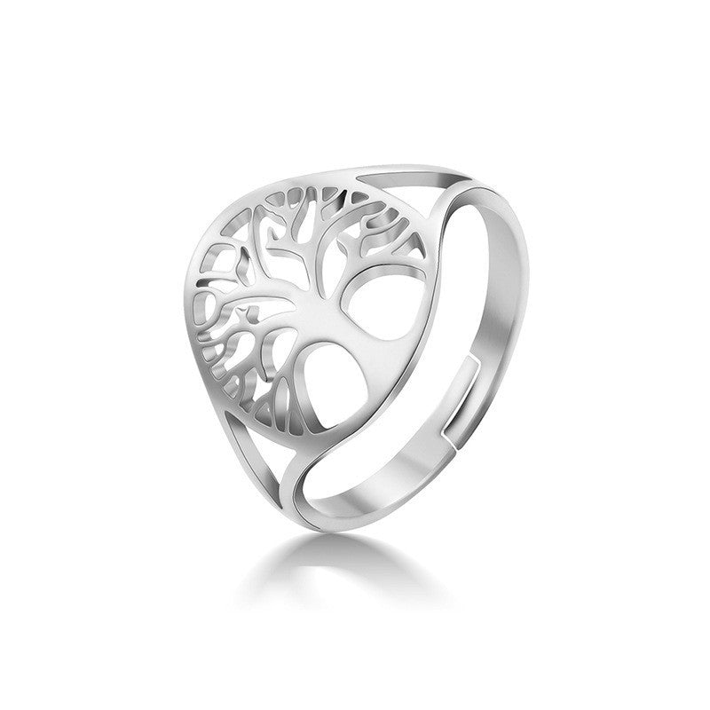Vintage Hollow Tree of Life Ring Designer Ring voor Dames