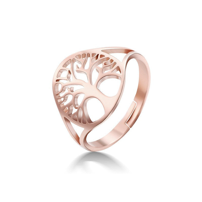 Vintage Hollow Tree of Life Ring Designer Ring voor Dames