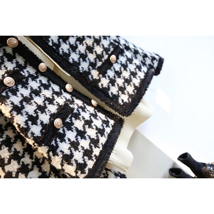 Casual  Europese en Amerikaanse Winterstijl Tweedelige-Set Onderjas & Korte rok voor Meisjes