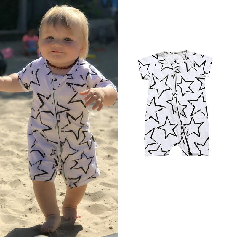 Kids Tales Jumsuites met Korte Mouwen en Print voor Baby's / Peuters