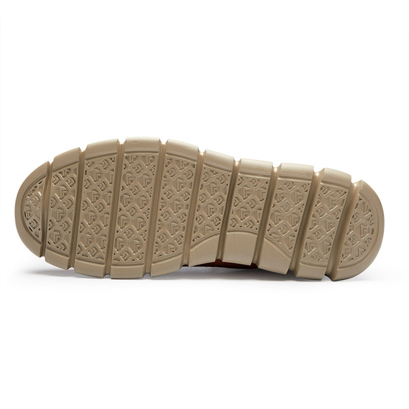 Europese Casual Geweven Effen Kleur Boots van Mesh met Rubberen Zool en Veters voor Heren