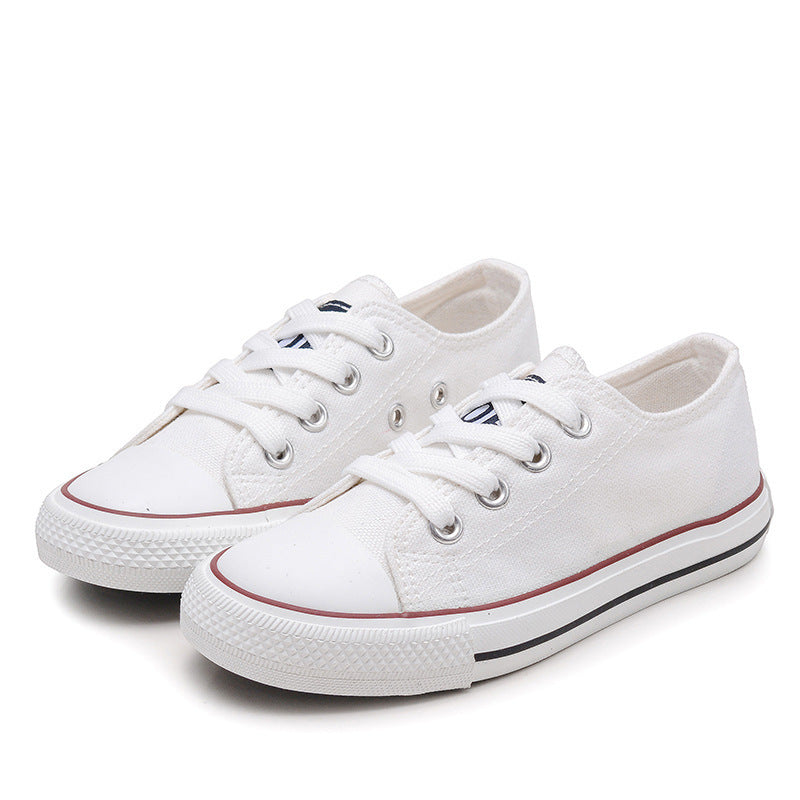 Casual Effen Kleur Low Top  Canvas Lace up Sneakers voor Kids & Teenager