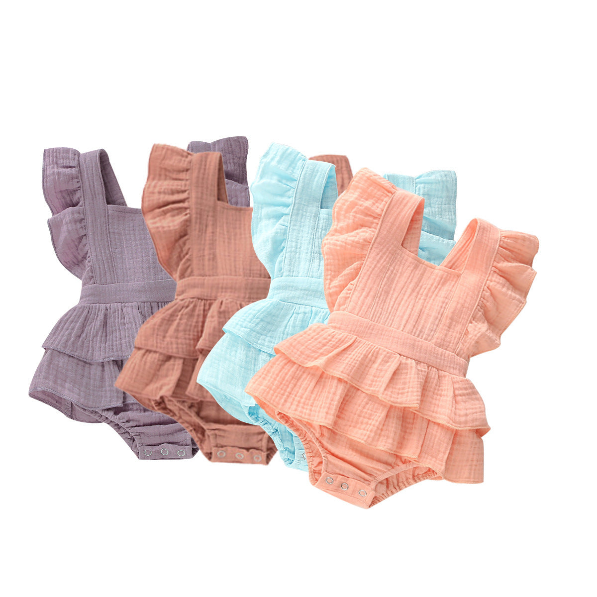 Europa en Amerika Stijl Flying Triangle Klimsuits Mouwloos voor Meisjes