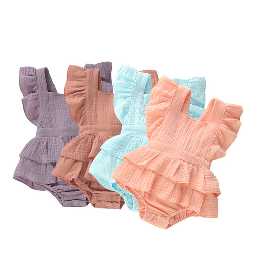 Europa en Amerika Stijl Flying Triangle Klimsuits Mouwloos voor Meisjes