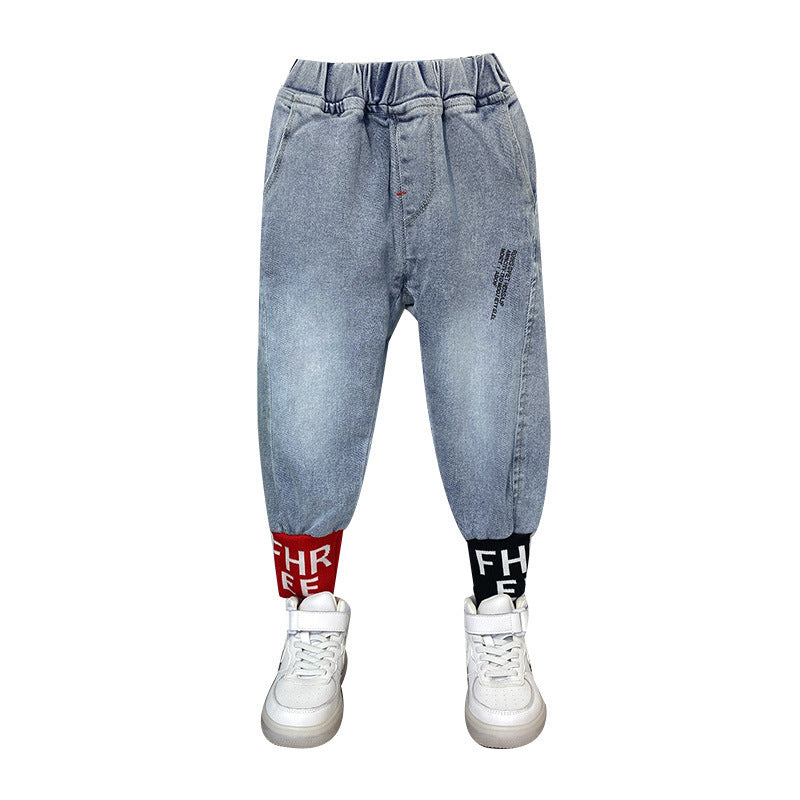 Trendy Jeans met Letterprint voor Peuters/ Kinderen