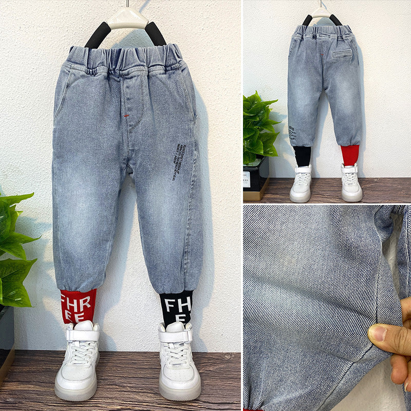 Trendy Jeans met Letterprint voor Peuters/ Kinderen